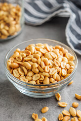 Sticker - Salted roasted peanuts in bowl on kitchen table