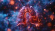 Visualizing Lung Cancer and Various Lung Diseases Through D Holograms for Medical Treatment. Concept Medical Technology, Holographic Imaging, Lung Diseases, Advanced Treatment