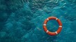 A Red Lifebuoy Afloat in Blue Waters and Efficiently Navigating the Open Sea