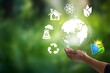 ESG concept green business communication network