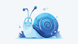 Snail icon logo isolated on white background 2d fla