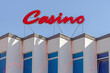 Classic Style Red Sign at Casino Building Top