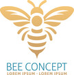 A honey bee or bumblebee animal illustration mascot design icon concept