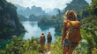 A group of young adventurers exploring hidden Asian gems off the beaten path, uncovering the secrets of summer travel.