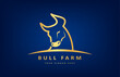 Bull head logo vector. Animal design