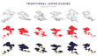 © fahmithl - vector set of clouds in traditional japanese or chinese style, design elements, cloud icons collection