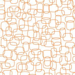 Wall Mural - Orange dress pattern textile - seamless vector print
