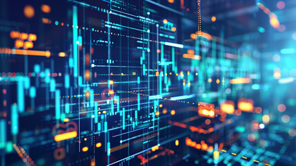 technology background with code