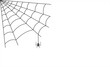 spider and web for halloween design banner element