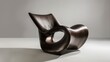 Luxurious steam-bent chair, its elegant curves highlighted against an isolated backdrop, embodying sophistication