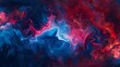 Vibrant abstract cosmic swirl with a dynamic blend of blue and red hues