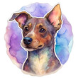 portrait of a dog watercolor