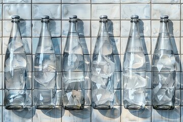 Wall Mural - mineral water bottles drinking advertising professional photography