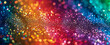 Multicolored sparkle background with bokeh effect with red blue green gold hues for festive backdrop. Abstract bokeh backdrop with vibrant rainbow colors and sparkling lights
