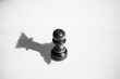 chess pawn sees itself as a queen in the reflection of a shadow