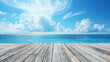 wooden pier on the sea background