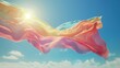Rainbow Flag Embraced by Sunrays - A Symbol of Pride and Unity - Generative AI