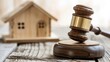 The image of a legal gavel resting on wood represents the intersection of homeownership and bankruptcy. This concept encapsulates legal matters related to homeownership, bankruptcy proceedings, and th