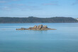 islet in the middle of a bay in French Brittany