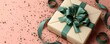 open gift Box mockup: luxury cream gift box in cream color