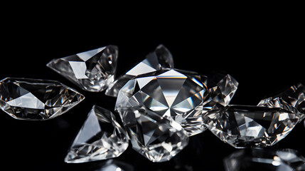 Diamonds on a black background 
