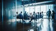 © melhak - Business Team Engaged in Discussions Seen Through Blurry Glass Partition - Negotiation Techniques, Executive Leadership, Organizational Development, Management.