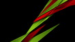 Bright red green glossy stripes abstract corporate background