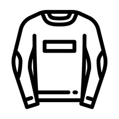 Wall Mural - sweatshirt clothing line icon vector. sweatshirt clothing sign. isolated contour symbol black illustration