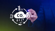 Hand holding CO2 reducing virtual icon for decrease carbon dioxide emission, carbon footprint and carbon credit to limit global warming from Bio climate change concept.