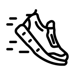 Wall Mural - running shoes line icon vector. running shoes sign. isolated contour symbol black illustration