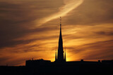 Fototapeta Boho - a sunset over a city