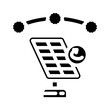 tracking system solar panel glyph icon vector. tracking system solar panel sign. isolated symbol illustration