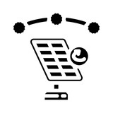 Fototapeta  - tracking system solar panel glyph icon vector. tracking system solar panel sign. isolated symbol illustration