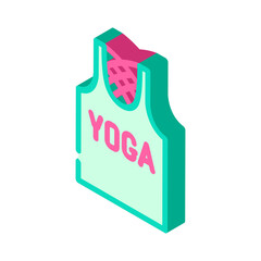 Wall Mural - yoga top clothing isometric icon vector. yoga top clothing sign. isolated symbol illustration