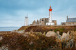lighthouse and ruin of monastery, Pointe de Saint Mathieu, Brittany (Bretagne), France