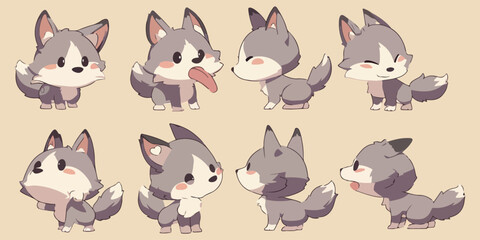  wolf clipart vector for graphic resources