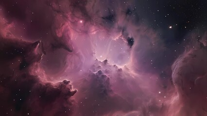 background with space nebula in black and pink tones. pink universe, endless space