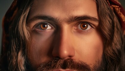 Wall Mural - Closeup of Jesus Christ's eyes