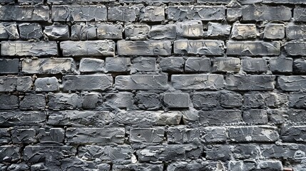 Wall Mural - Gray grey anthracite rustic brick wall brickwork stonework masonry texture background