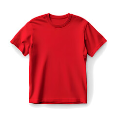 Wall Mural - Red t-shirt template on white background.