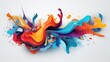 Vibrant and Fluid Abstract Art Illustration with Dynamic Waves