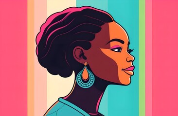 Black Woman in Comic Book Styles