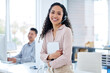 © peopleimages.com - Contact us, portrait and woman in call center office for consultation, support or abortion helpline. Smile, customer service and friendly agent with headset for conversation, help or information
