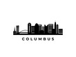 Vector Columbus skyline. Travel Columbus famous landmarks. Business and tourism concept for presentation, banner, web site.