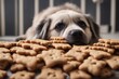 'dog treats biscuits biscuit treat food diet nourishment pile piled chew pet canino training healthy shop cookie crunchy obedience reward edible shape bone favor flavoured snack isolated white'