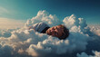 Man sleeping on a cloud


