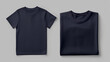 Navy t-shirt and folded t-shirt (for mock-up)