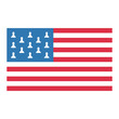 Flag of United States with chess pawns. Abstract chess flag vector illustration.