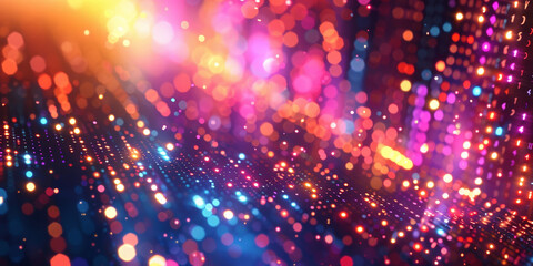 blur binary data background. Concept for big data, deep machine learning, artificial intelligence. blue data tranfer business technology background. virtualization, futuristic,banner