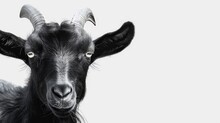 Black Goat On A White Background, Eid Ul Adha, Eid Al Adha
